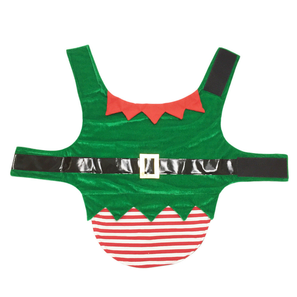 Christmas Green Elf / Santa Dog Cat Costume
