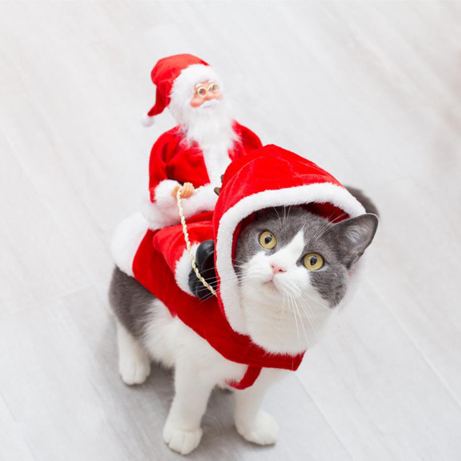 Christmas Green Elf / Santa Dog Cat Costume