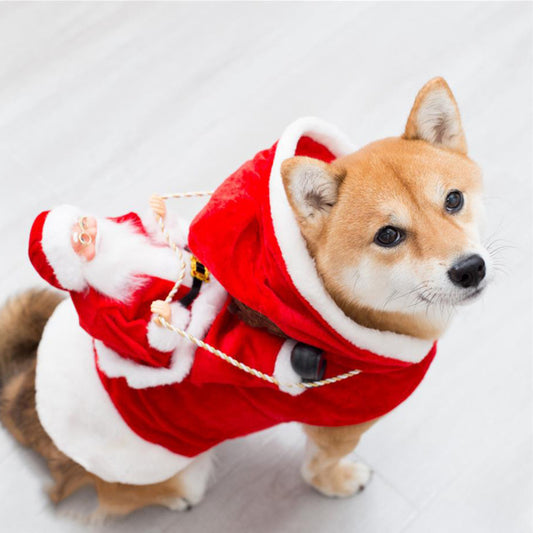 Christmas Green Elf / Santa Dog Cat Costume